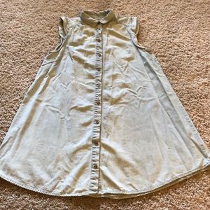 Faux Denim Mini Dress